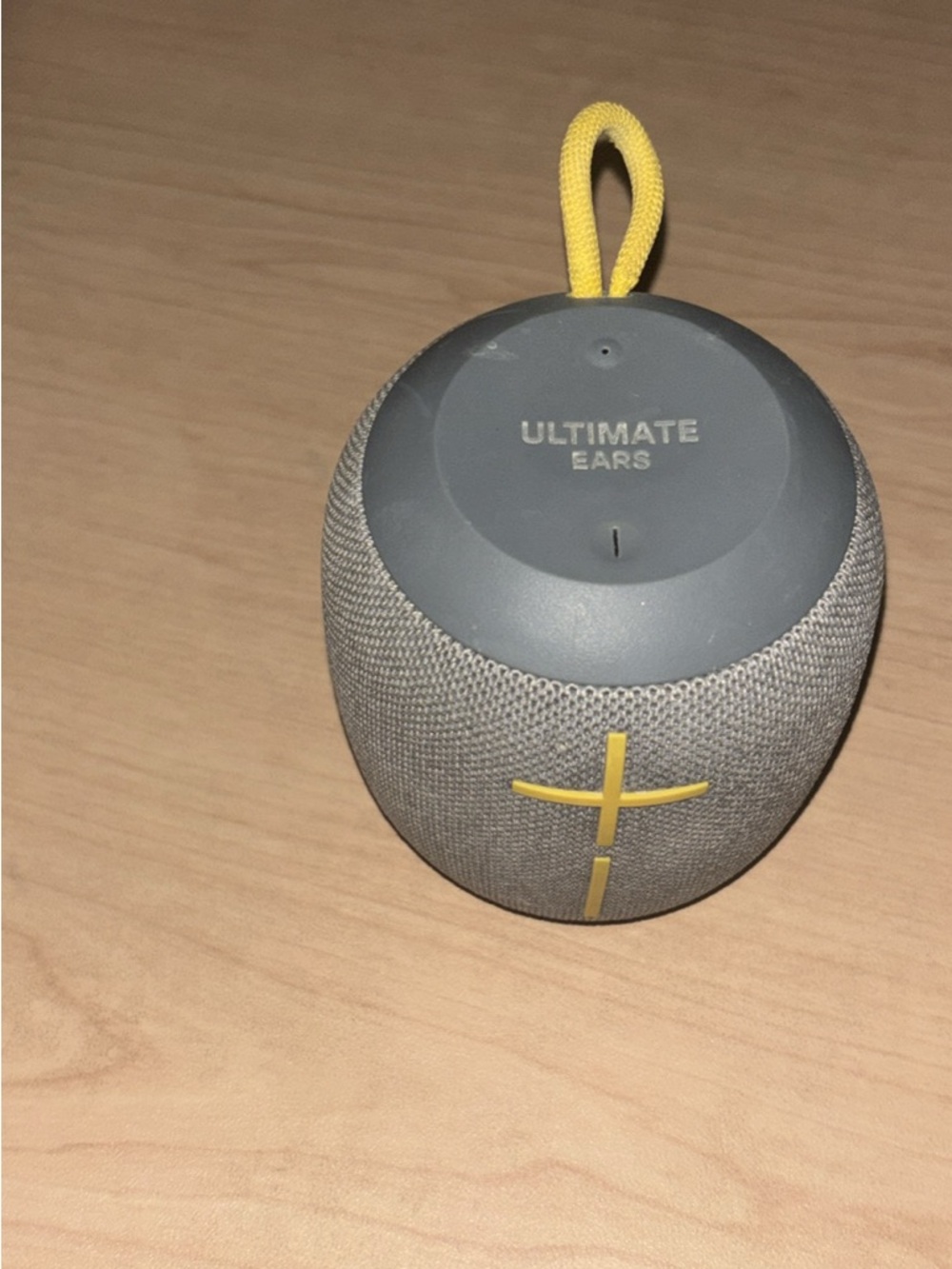 Portable Bluetooth Speaker - Gray with Yellow Accents
